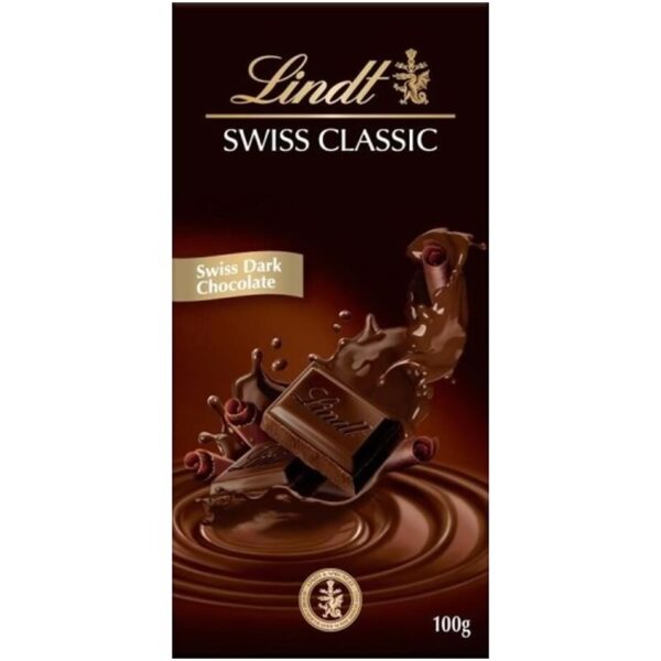 Lindt Chocolate Swiss Classic Dark 100 gm