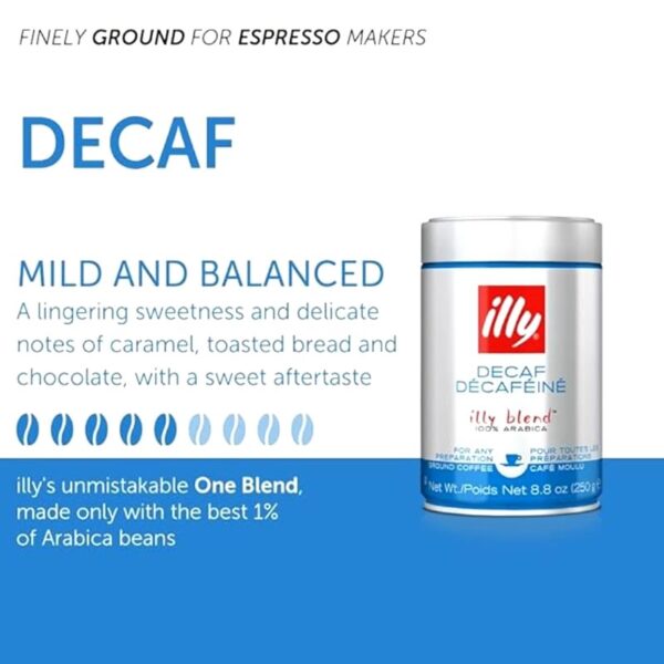 illy Decaf Coffee Medium Roast 250g