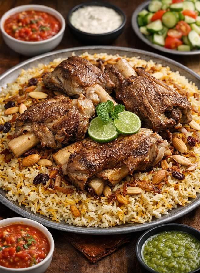 mutton mandi made with mandi spice mix