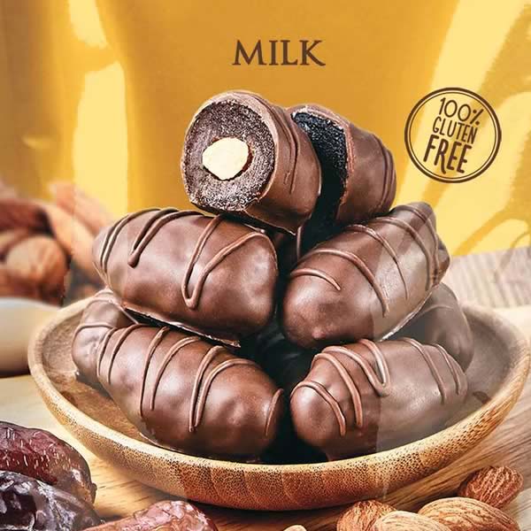 Chocolate Coated Dates Milk Chocolate Coated Dates - Chocodate Milk - Image 1