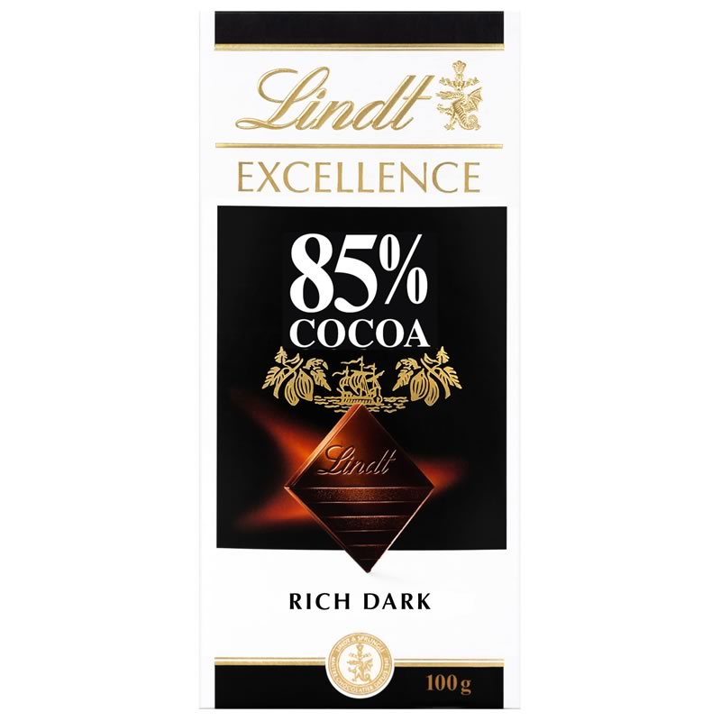 Lindt Excellence 85 Cocoa Dark Chocolate 100g Lindt Excellence 85% Cocoa Dark Chocolate 35g (Copy) - Image 1