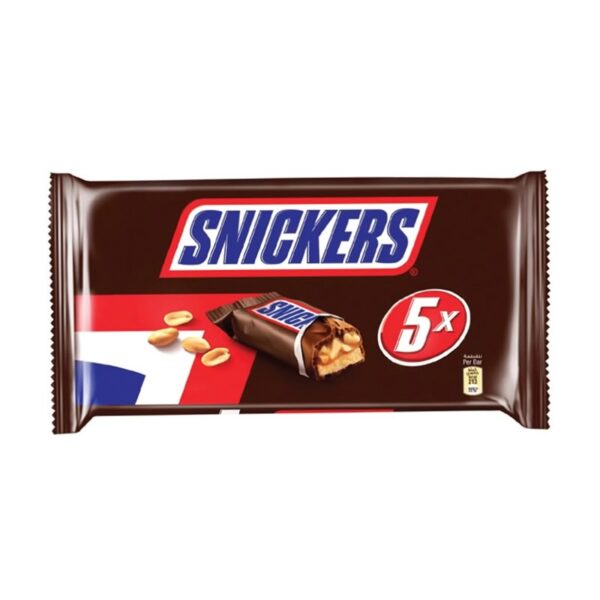 Snickers Chocolate Bar Value Pack 5 x 45 g