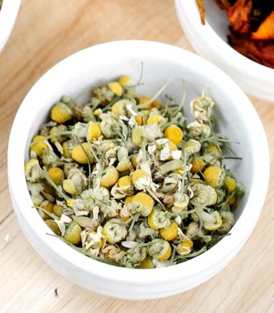 dried chamomile flower - chamomile tea