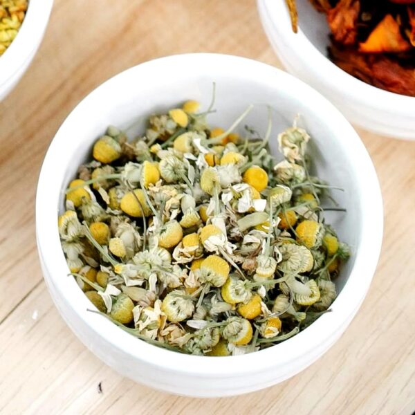dried chamomile flower - chamomile tea