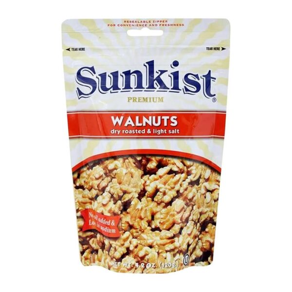 Sunkist premium walnuts dry roasted & light salt